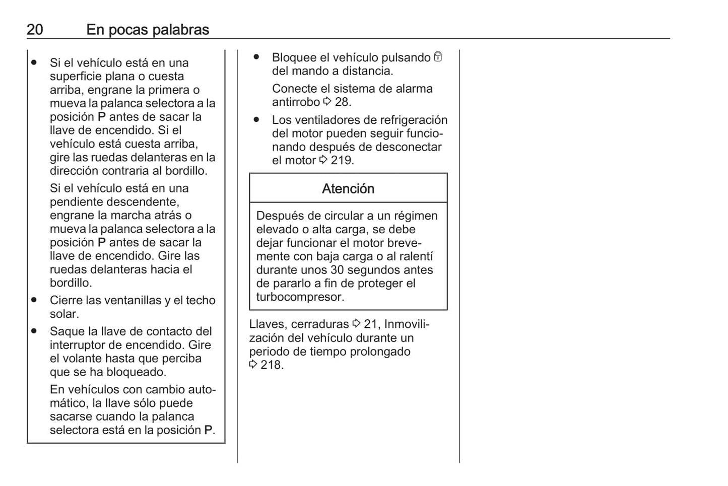 2015-2018 Opel Astra/Astra GTC Owner's Manual | Spanish