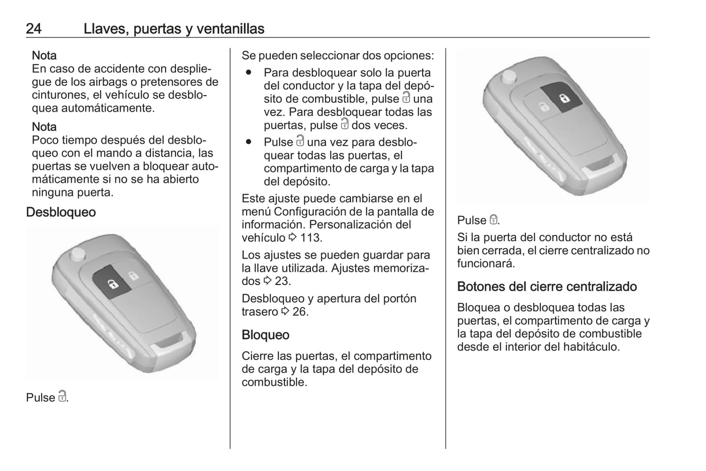 2015-2018 Opel Astra/Astra GTC Owner's Manual | Spanish