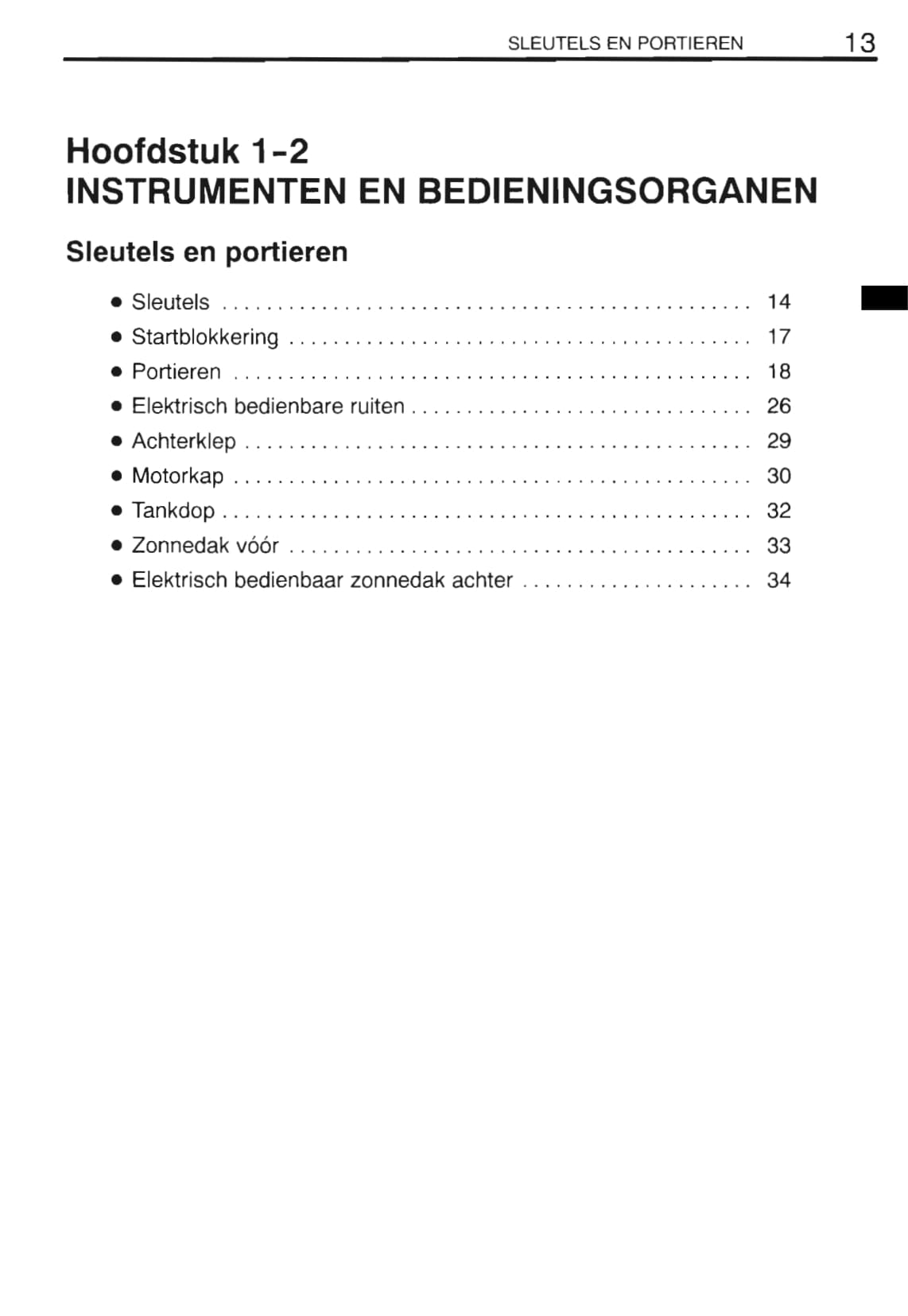 2000-2001 Toyota Yaris Verso Owner's Manual | Dutch