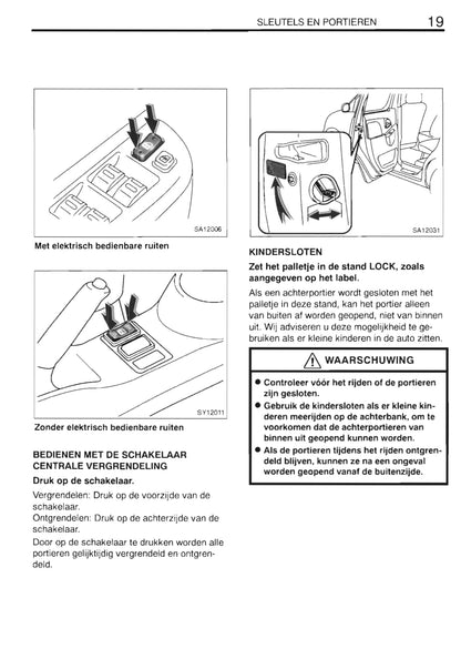 1999-2003 Toyota Yaris Verso Manuel du propriétaire | Néerlandais