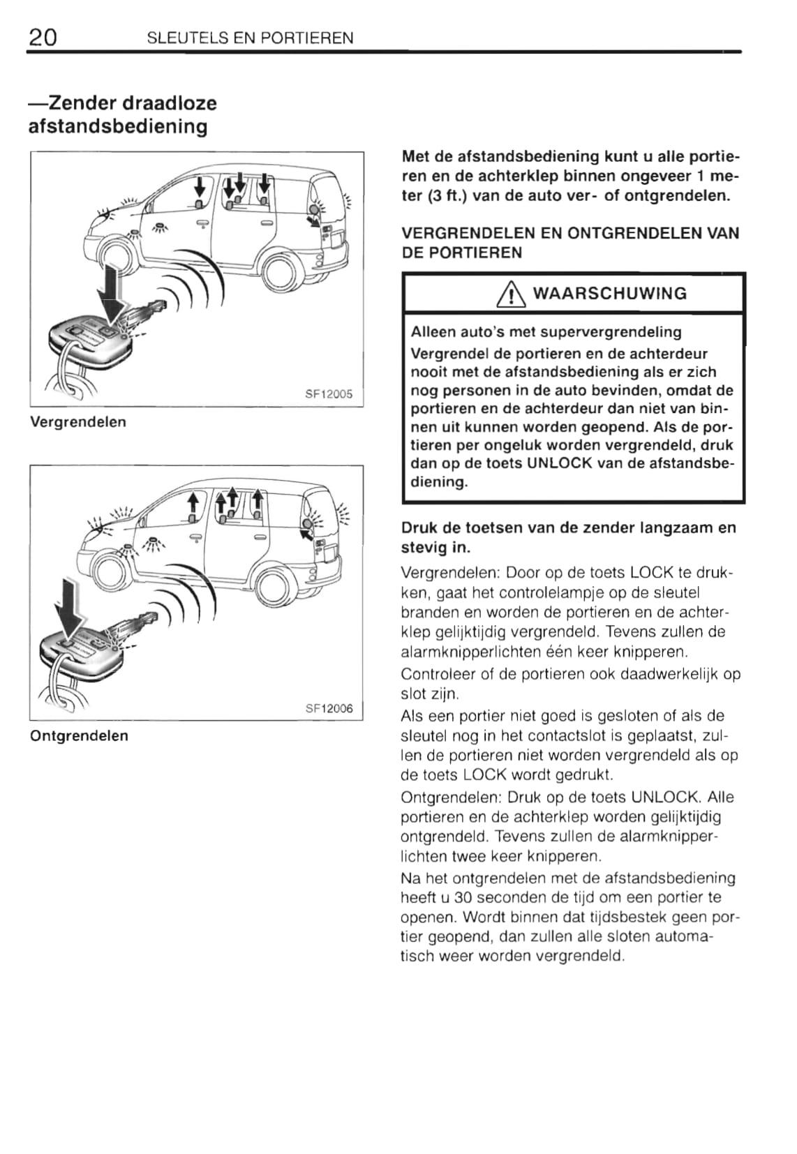 1999-2003 Toyota Yaris Verso Manuel du propriétaire | Néerlandais