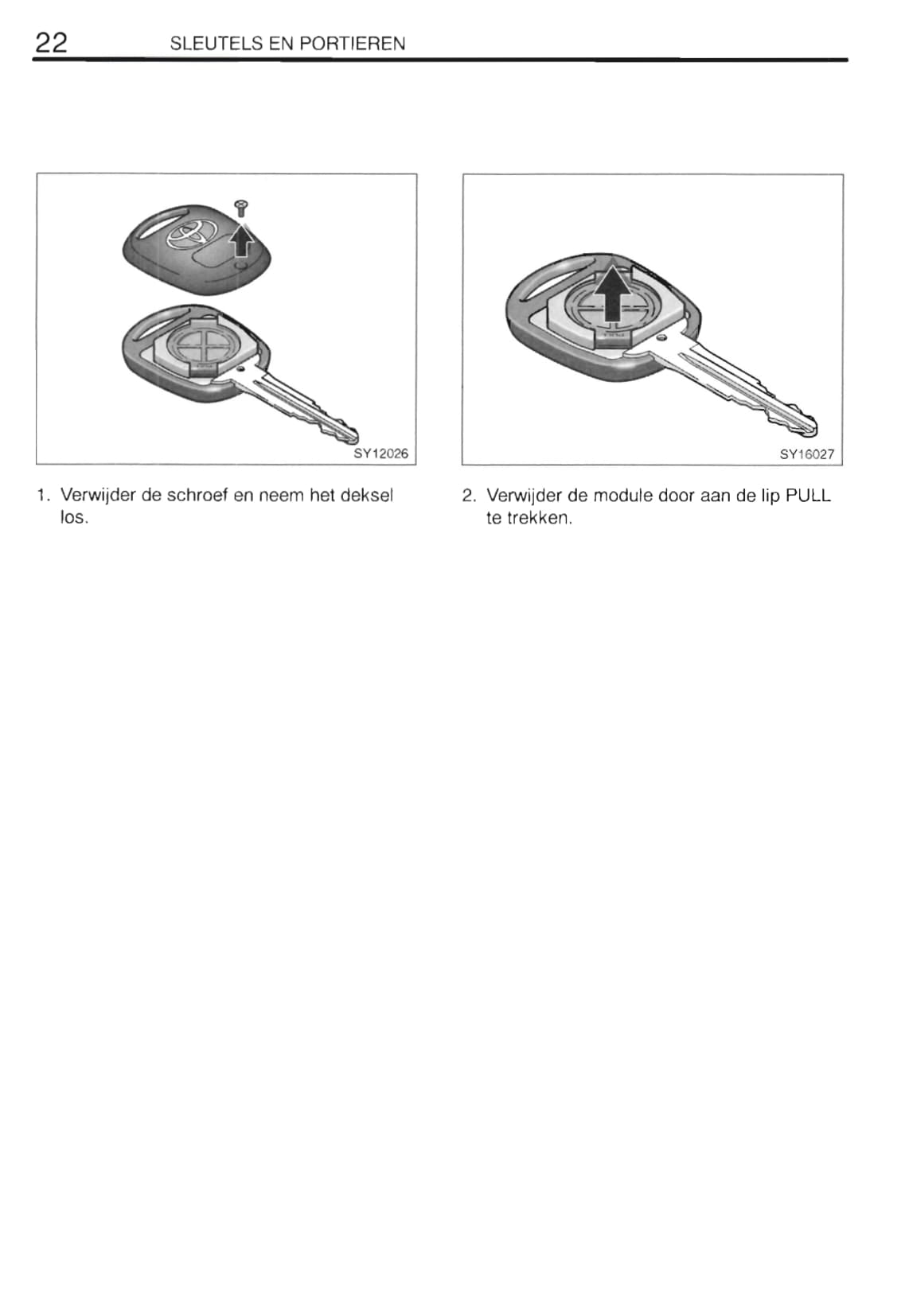 2000-2001 Toyota Yaris Verso Owner's Manual | Dutch