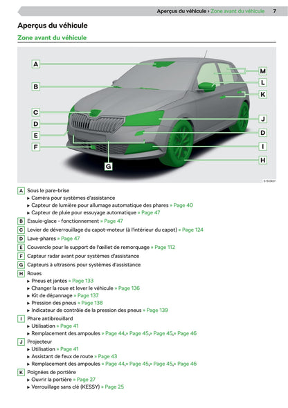 2018-2020 Skoda Fabia Manuel du propriétaire | Français