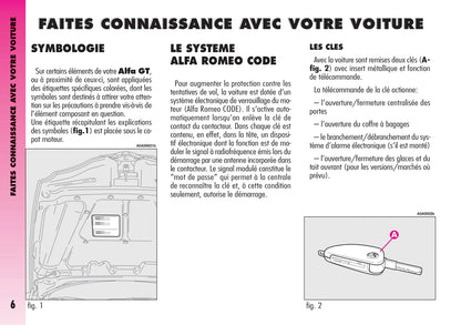 2004-2007 Alfa Romeo GT Owner's Manual | French