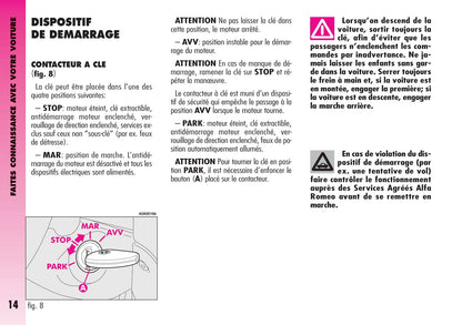 2004-2007 Alfa Romeo GT Owner's Manual | French