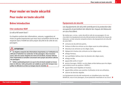 2007-2009 Seat Altea Freetrack Manuel du propriétaire | Français