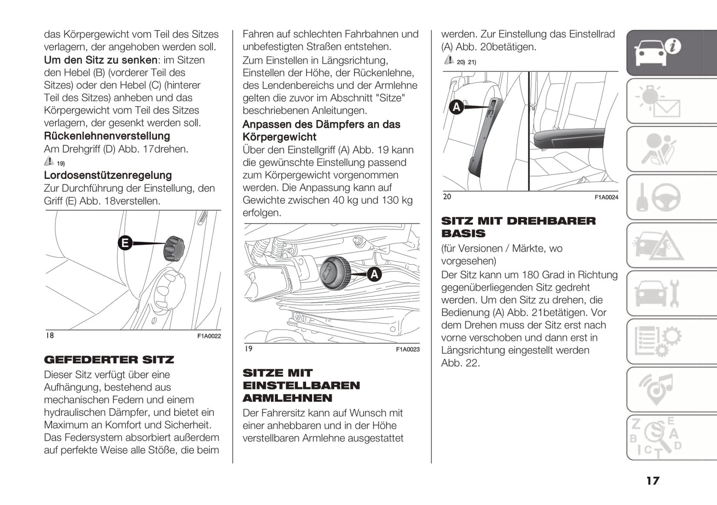 2018-2019 Fiat Ducato Owner's Manual | German