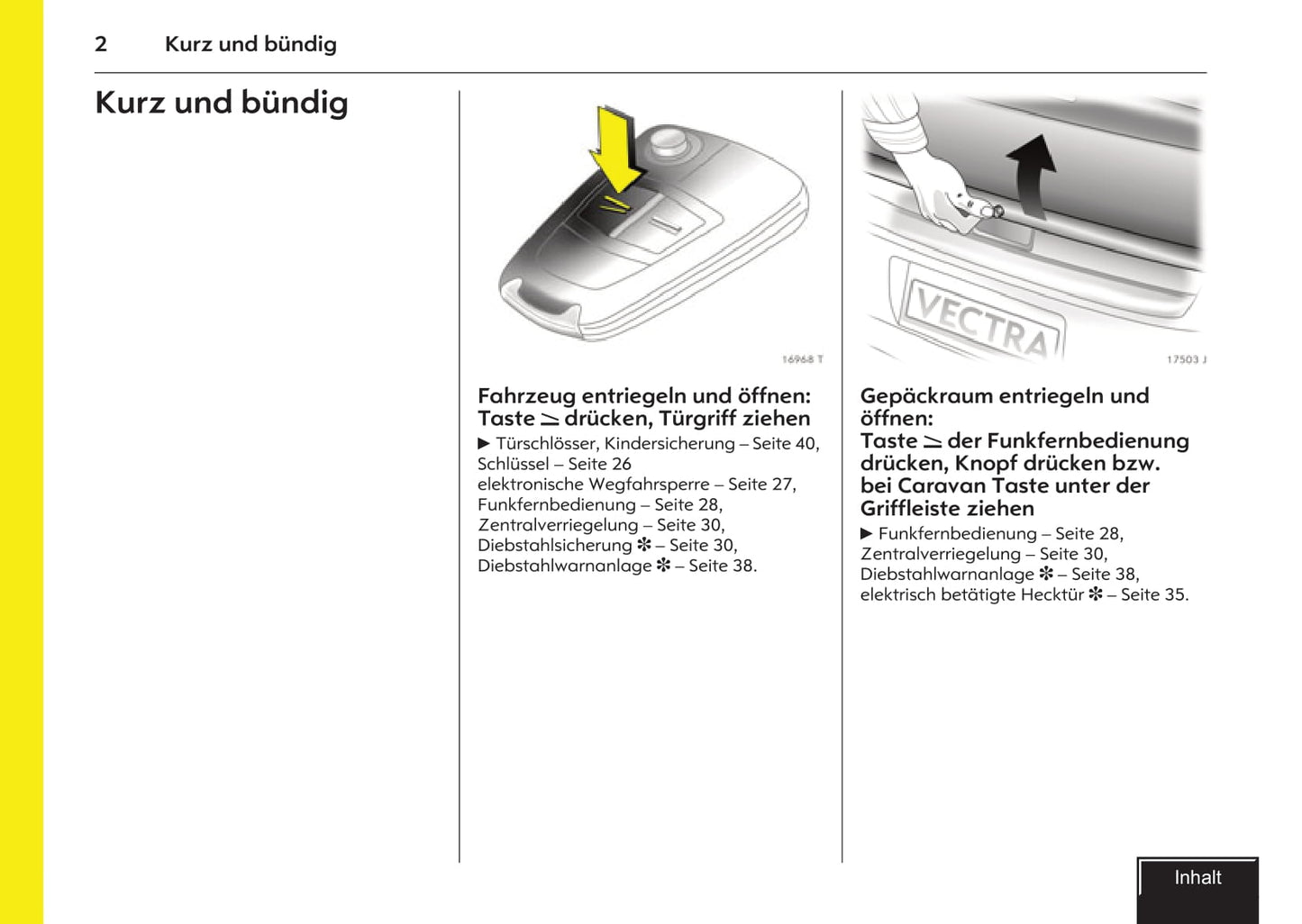 2007-2009 Opel Vectra Owner's Manual | German