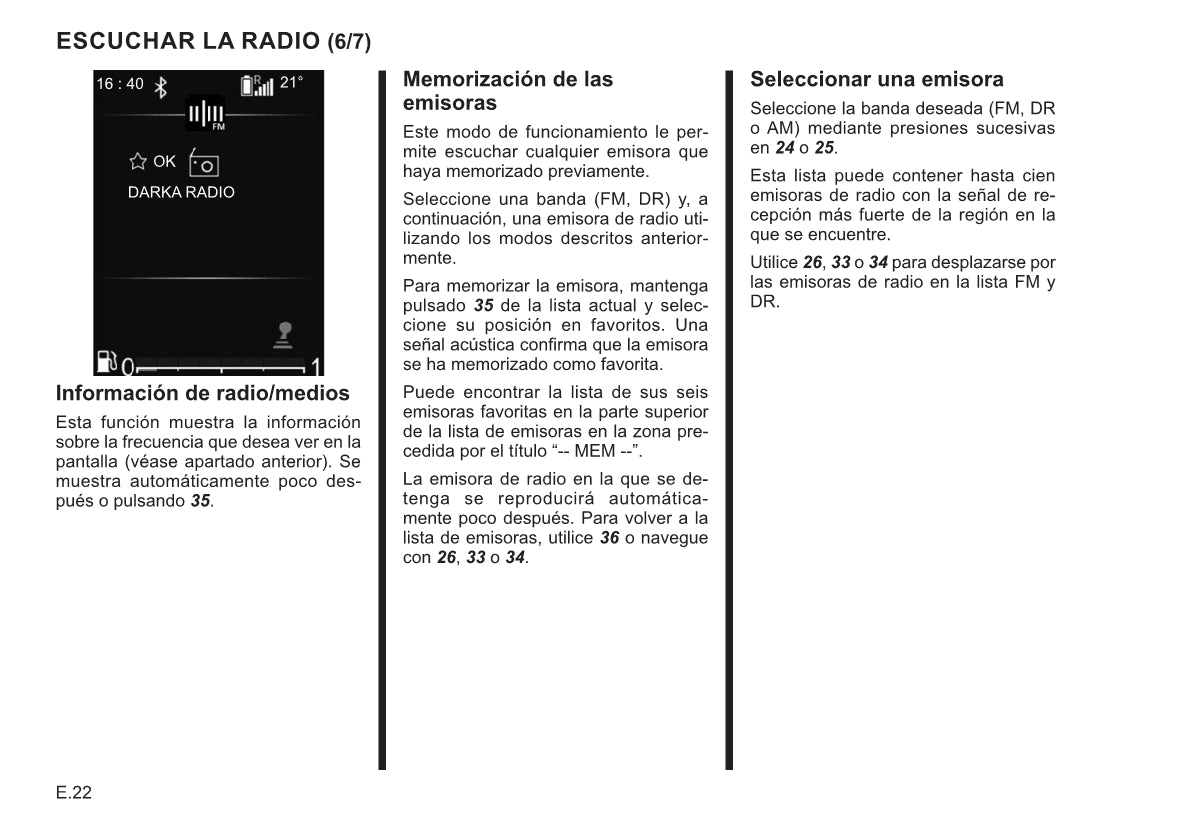 Renault Radio Connect R&Go Instrucciones 2021 - 2022