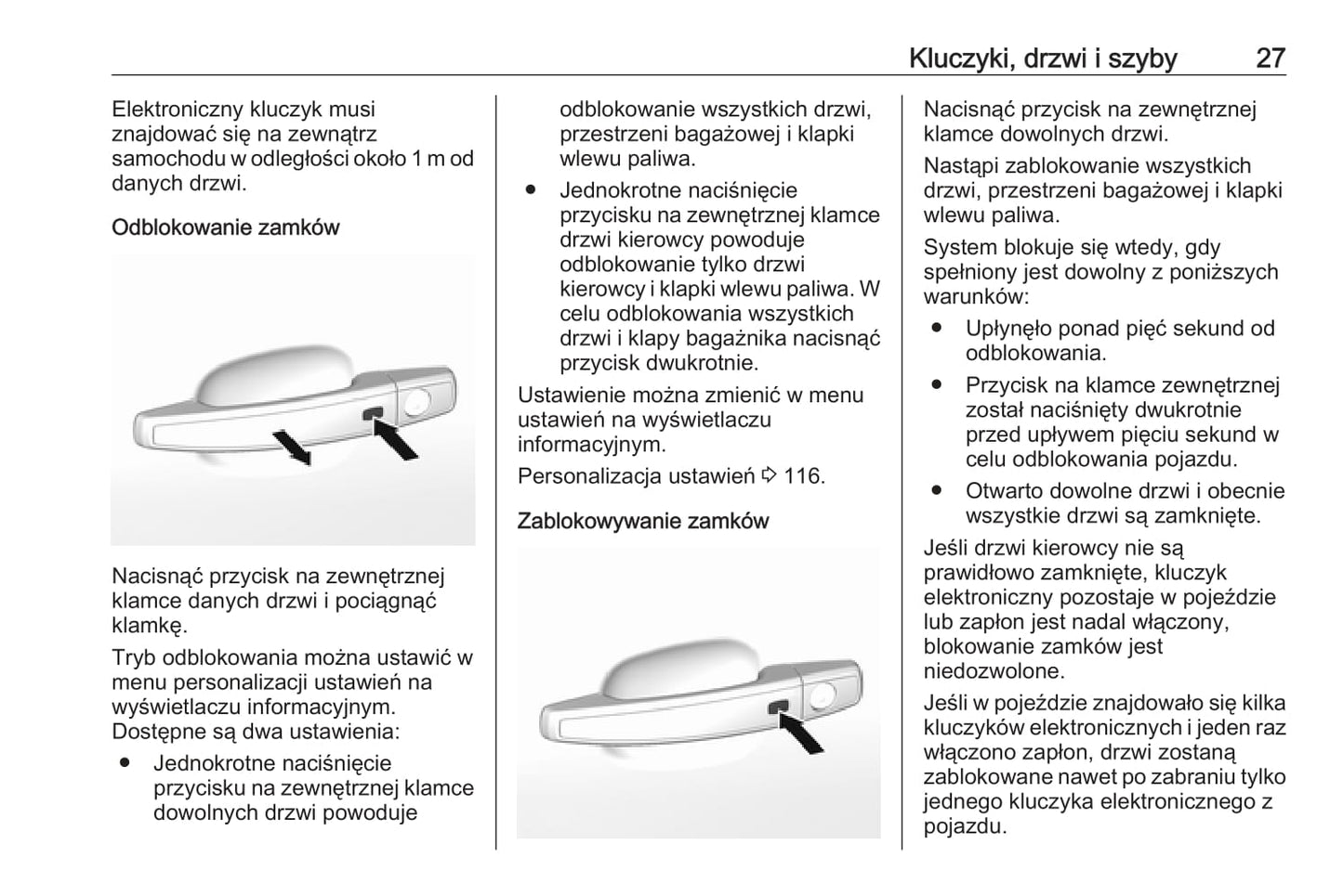 2019 Opel Mokka/Mokka X Owner's Manual | Polish