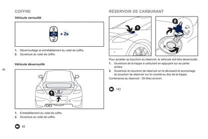 2011-2013 Peugeot RCZ Owner's Manual | French