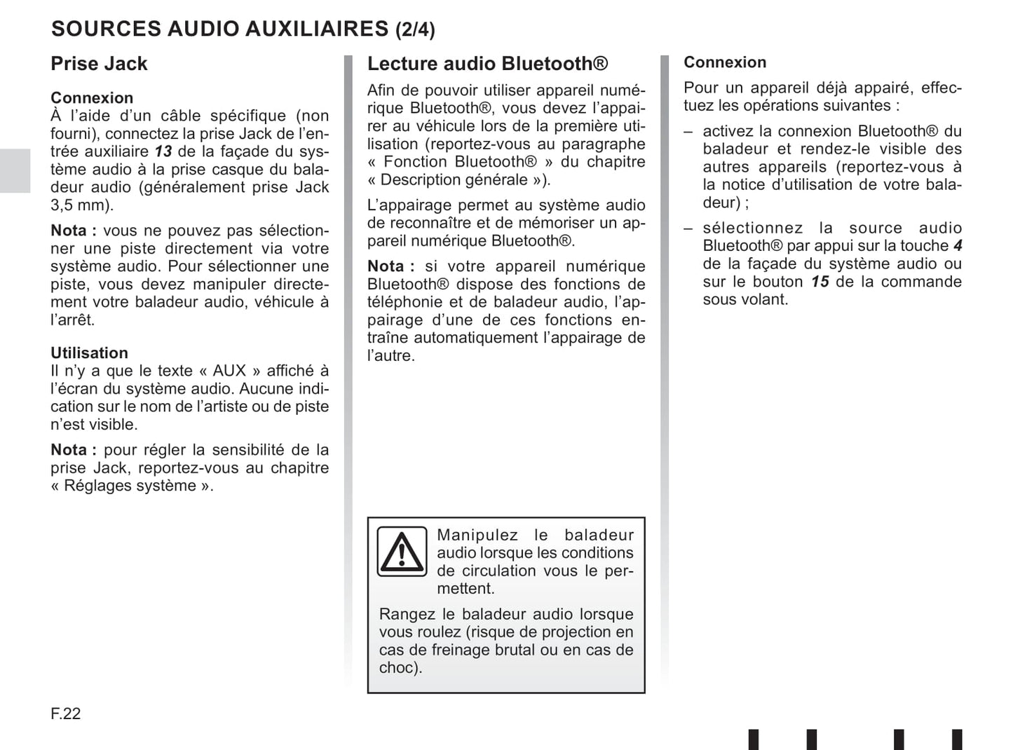 Renault Radio Connect R & GO Guide d'utilisation 2019