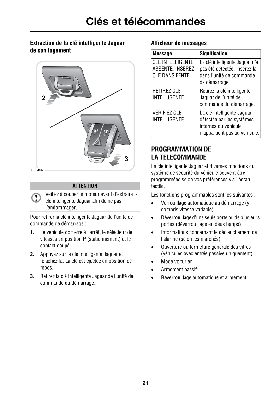 2008-2009 Jaguar XF Owner's Manual | French