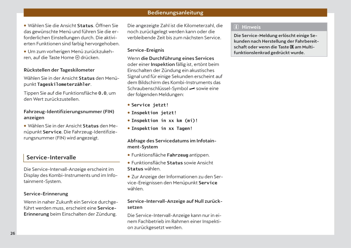 2021-2023 Cupra Born Manuel du propriétaire | Allemand