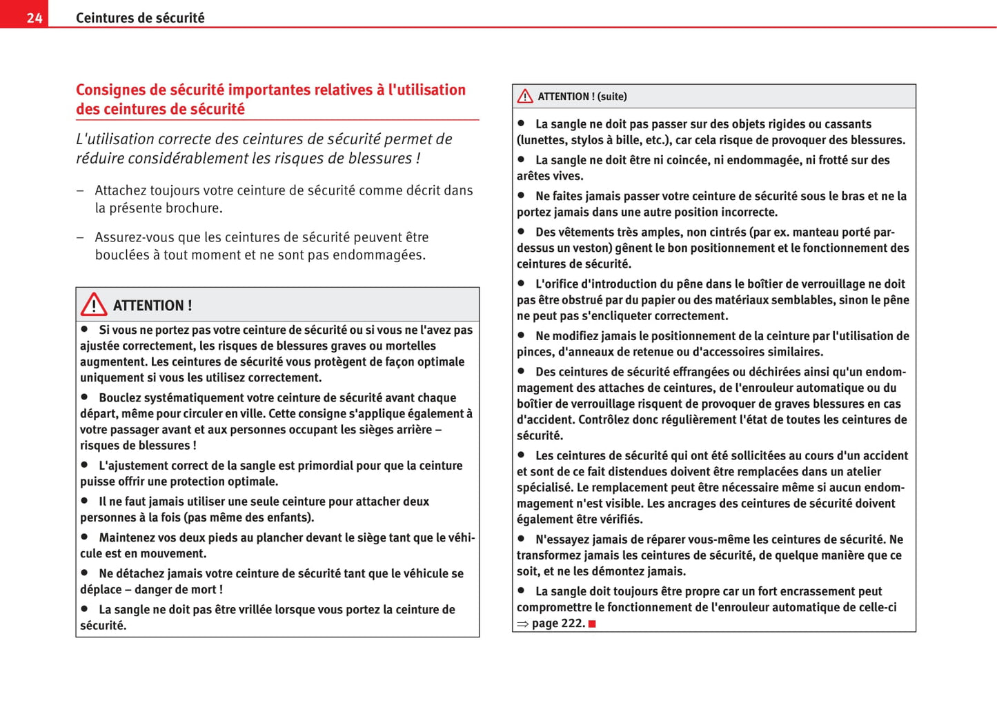 2004-2009 Seat Altea Manuel du propriétaire | Français