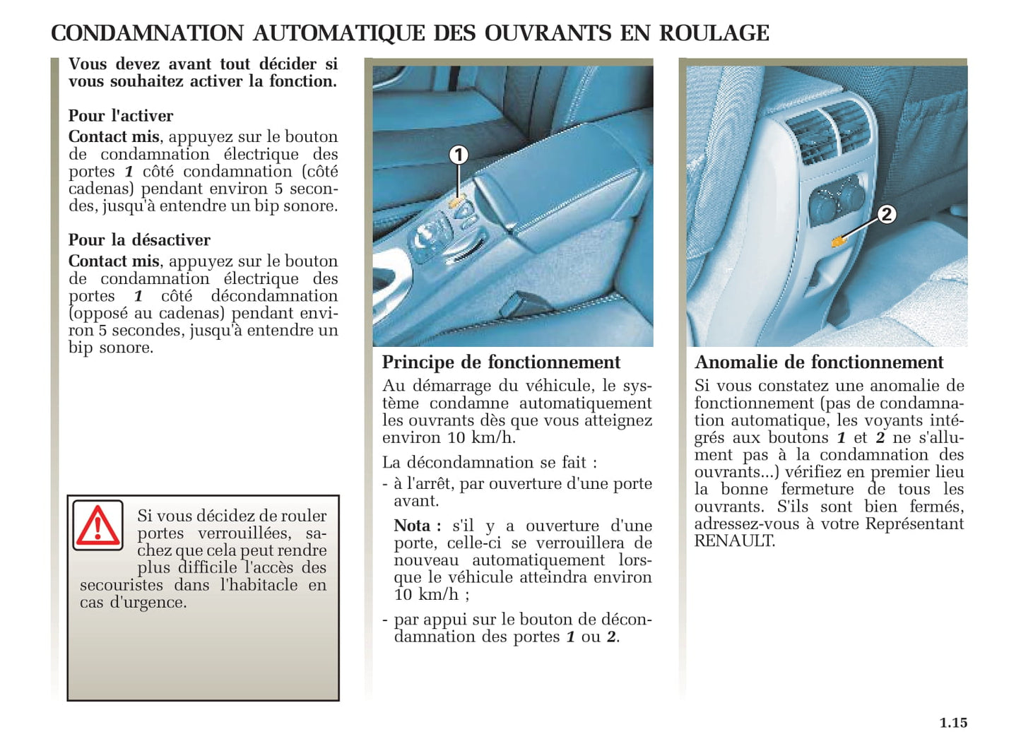 2002-2005 Renault Vel Statis Manuel du propriétaire | Français