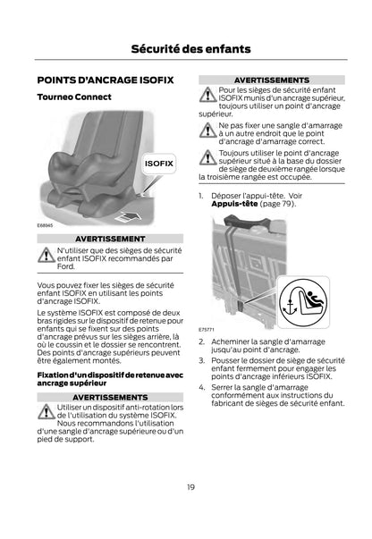 Ford Tourno Connect / Transit Connect Guide d'utilisation 2007 - 2014