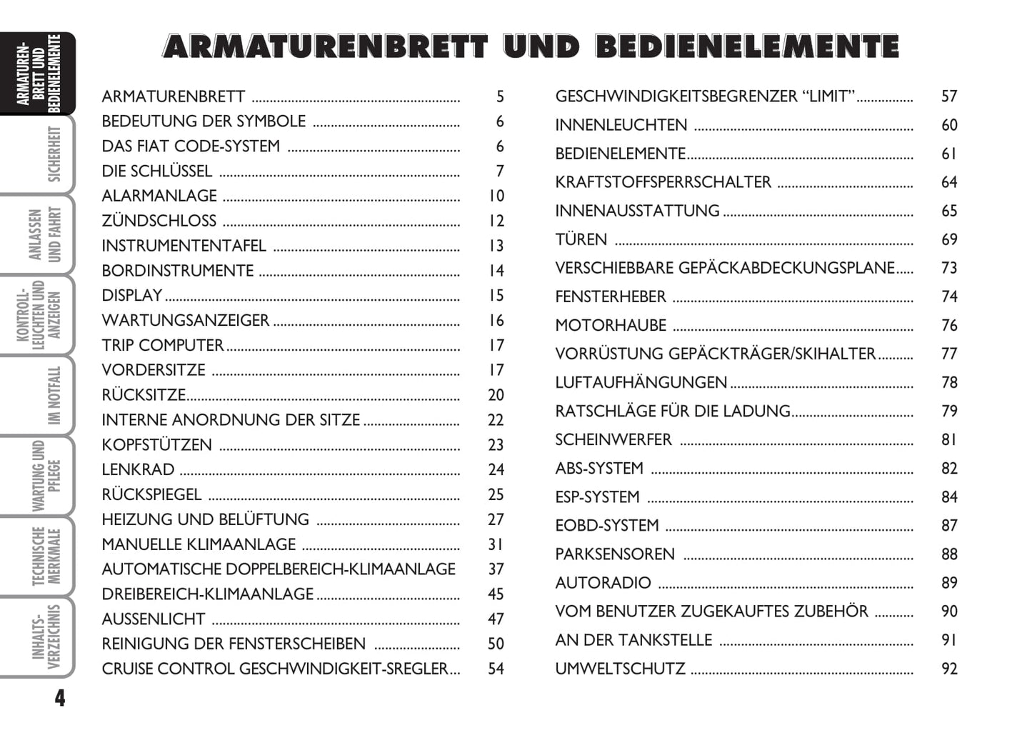 2012-2013 Fiat Scudo Owner's Manual | German