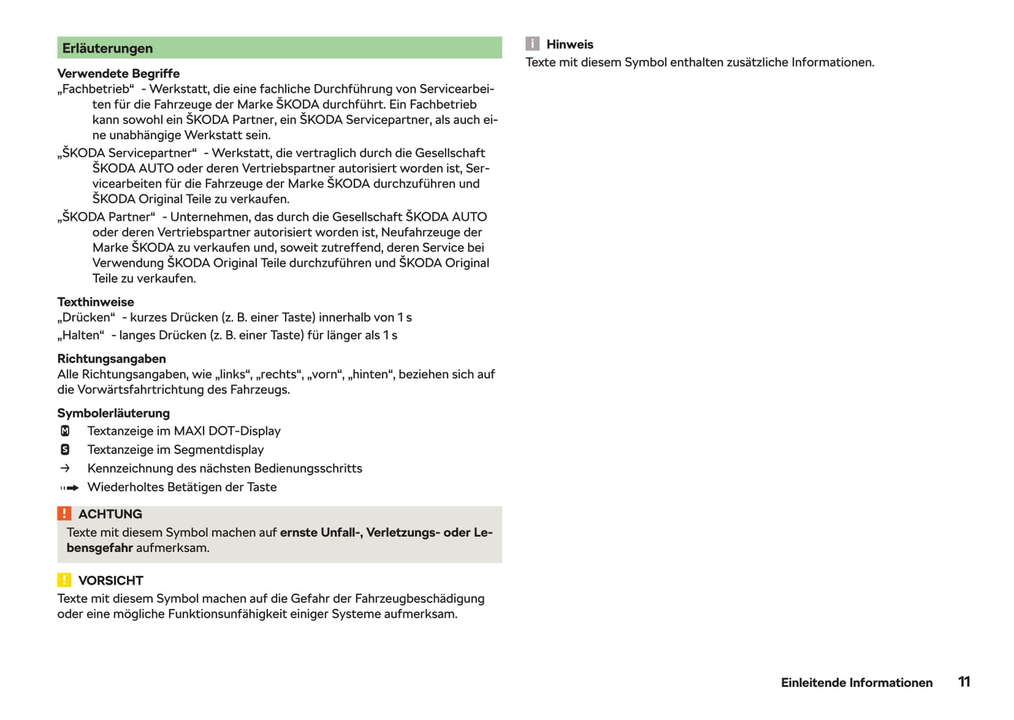 2018-2019 Skoda Rapid Owner's Manual | German