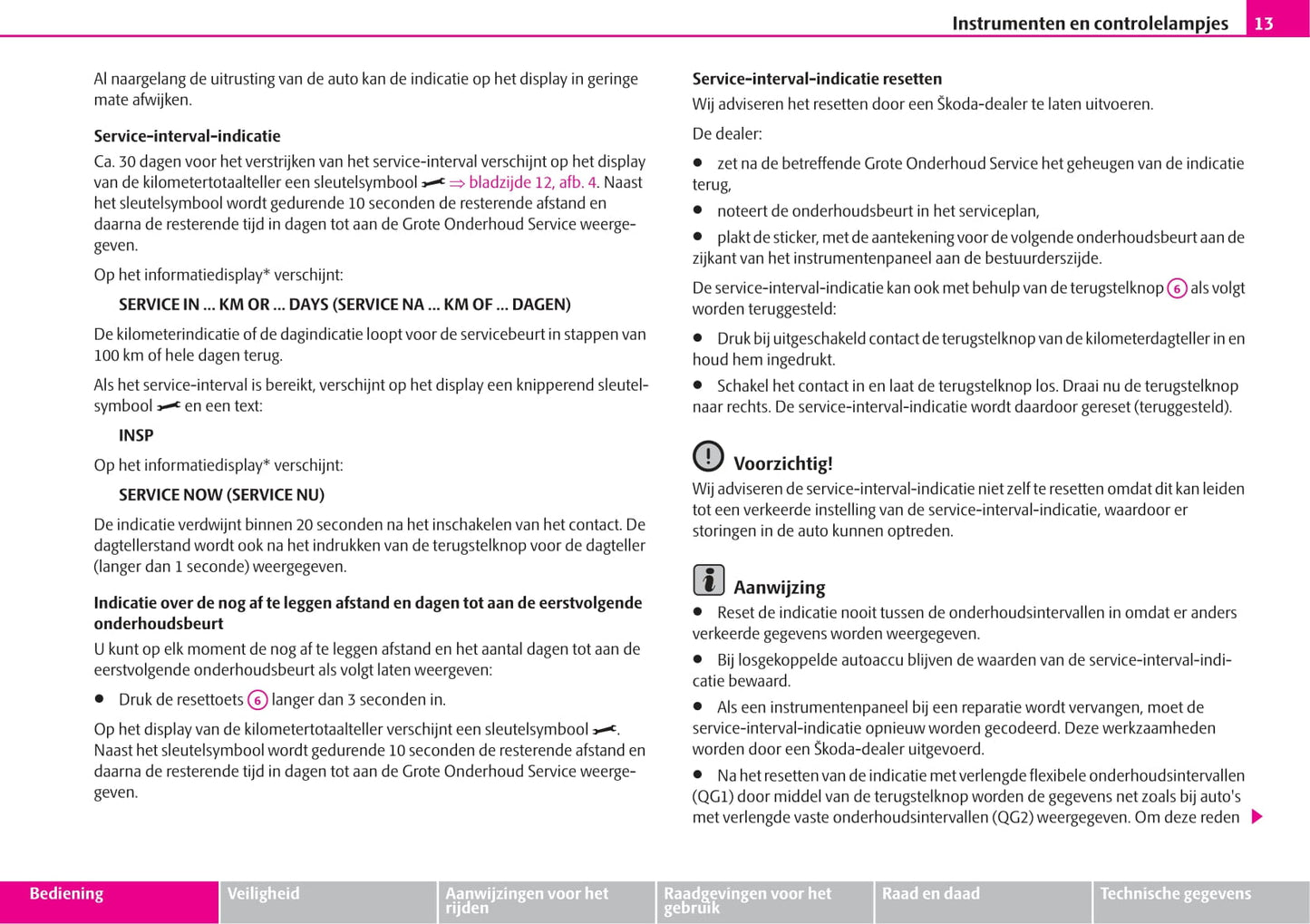 2008-2009 Skoda Fabia Owner's Manual | Dutch