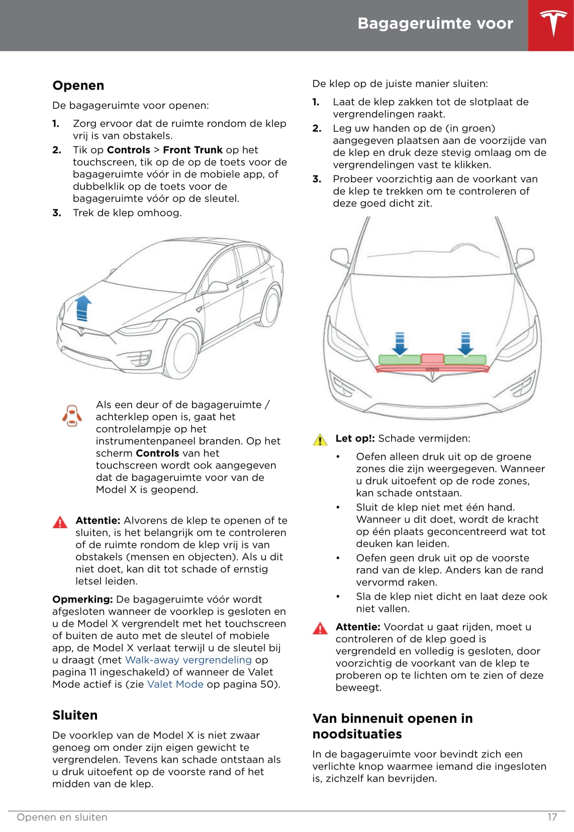 2016-2020 Tesla Model X Manuel du propriétaire | Néerlandais