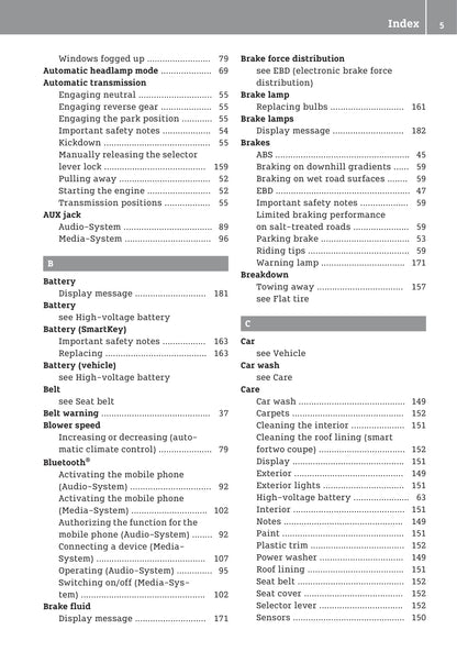 2016-2020 Smart Fortwo Manuel du propriétaire | Anglais