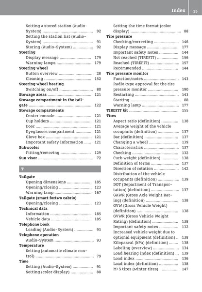 2016-2020 Smart Fortwo Manuel du propriétaire | Anglais