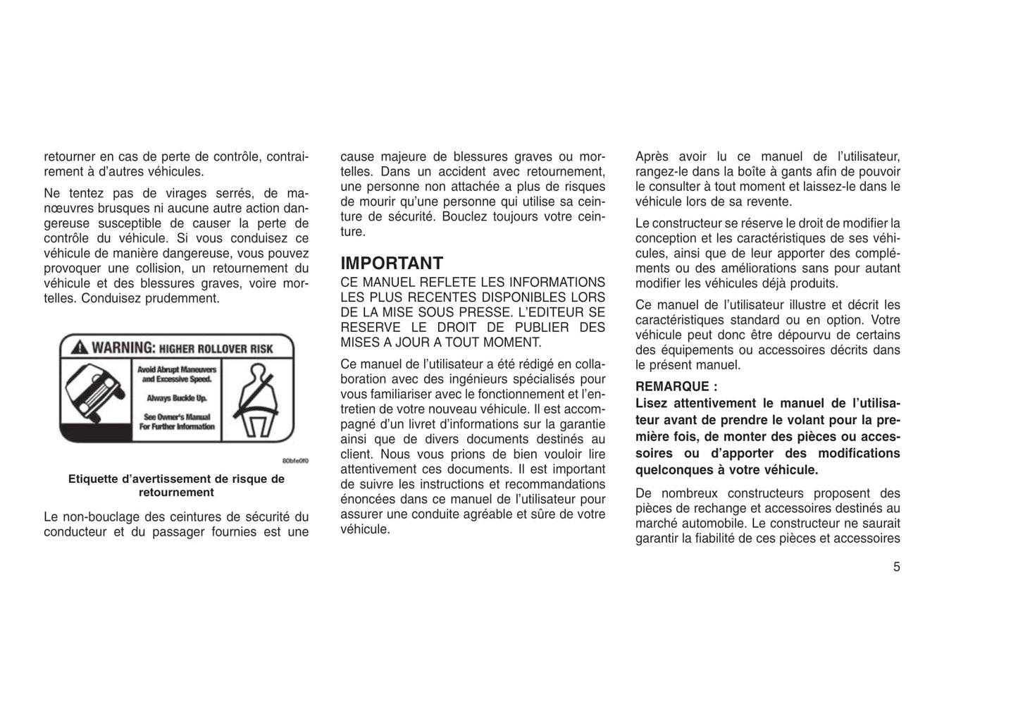 2013-2016 Jeep Compass Manuel du propriétaire | Français