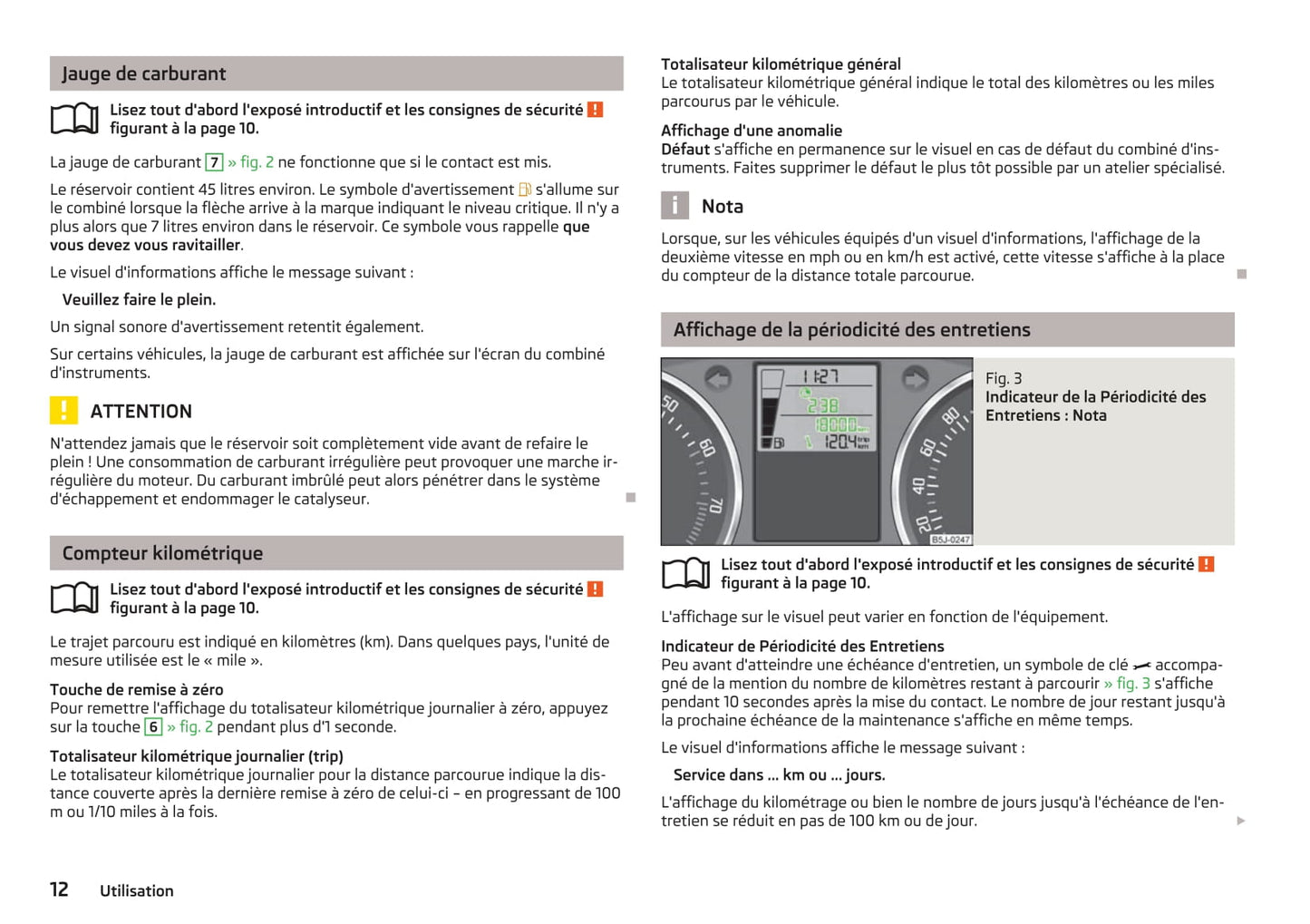 2010-2015 Skoda Fabia Manuel du propriétaire | Français