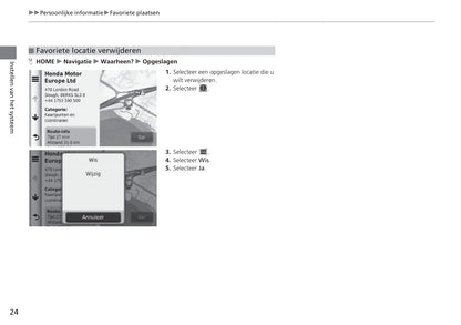 Honda CR-V Navigatie Handleiding 2015 - 2018