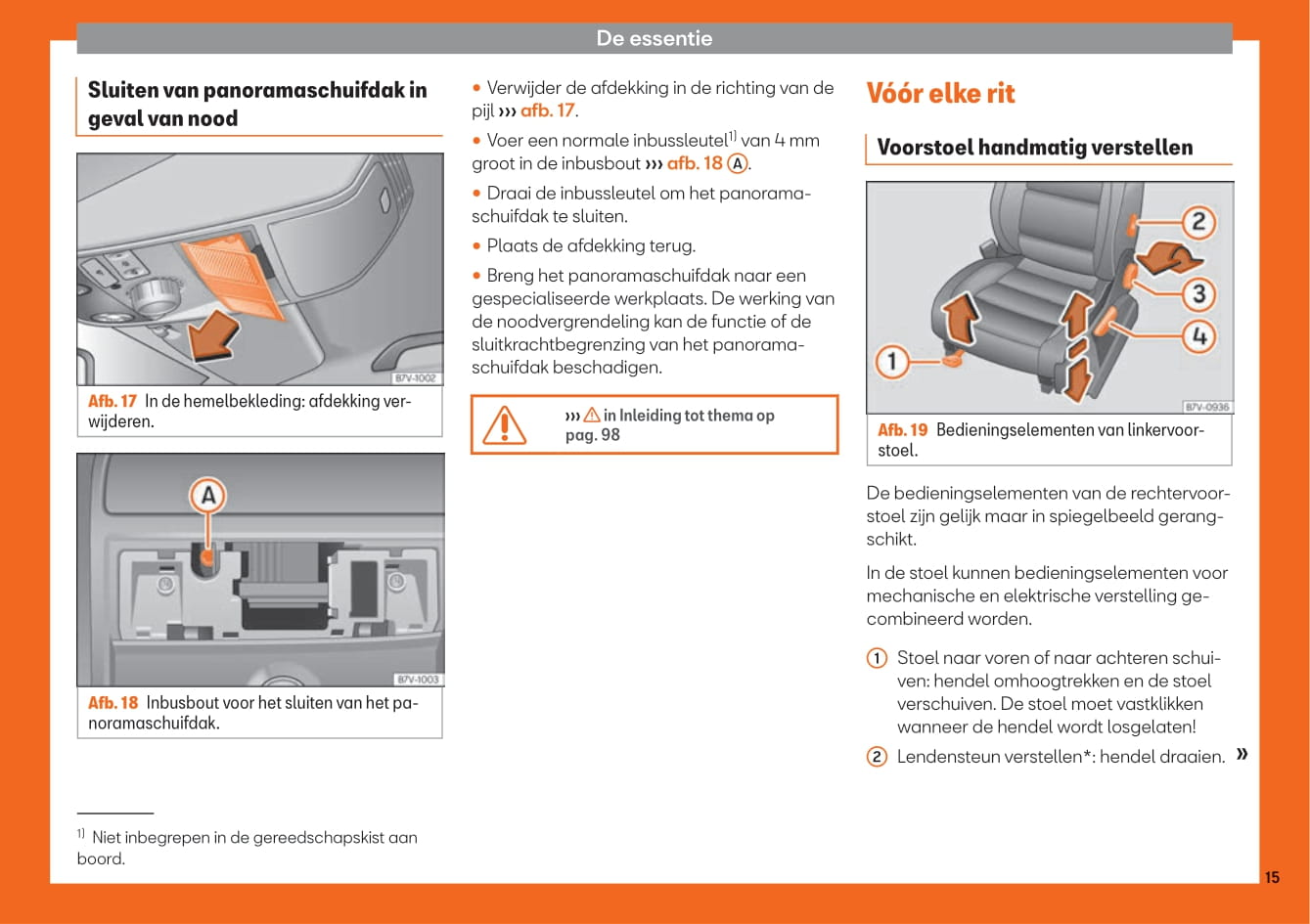 2015-2019 Seat Alhambra Owner's Manual | Dutch