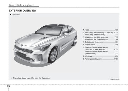 2017-2021 Kia Stinger Manuel du propriétaire | Anglais