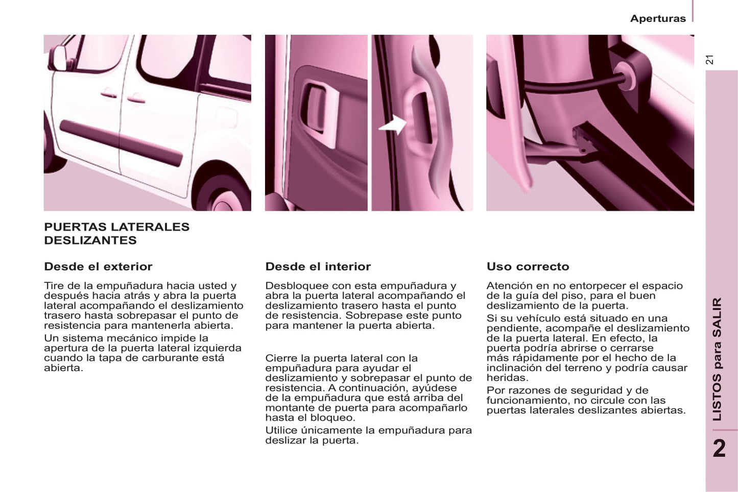 2013-2014 Peugeot Partner Tepee Owner's Manual | Spanish