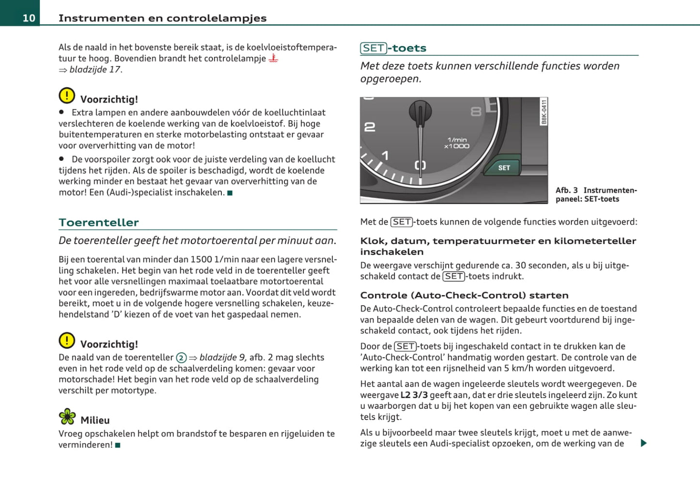 2007-2011 Audi A4 Manuel du propriétaire | Néerlandais