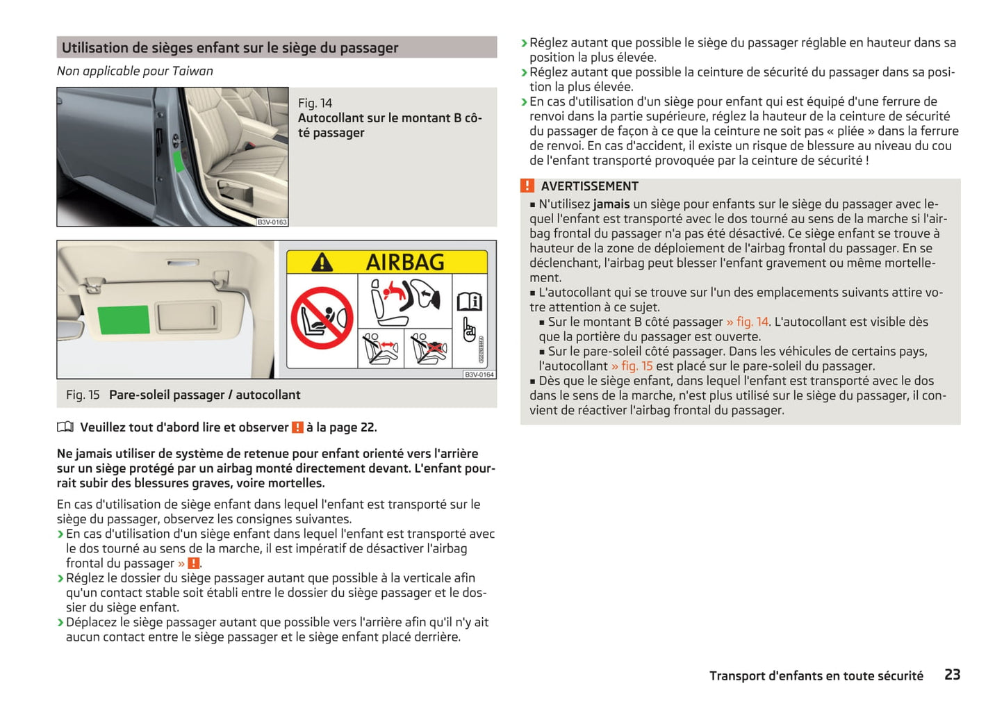 2015-2016 Skoda Superb Owner's Manual | French