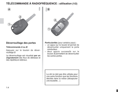 2008-2012 Renault Modus Manuel du propriétaire | Français