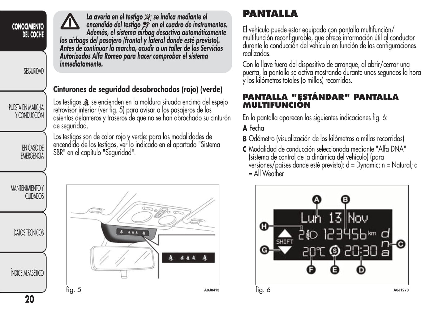 2008-2014 Alfa Romeo MiTo Manuel du propriétaire | Espagnol