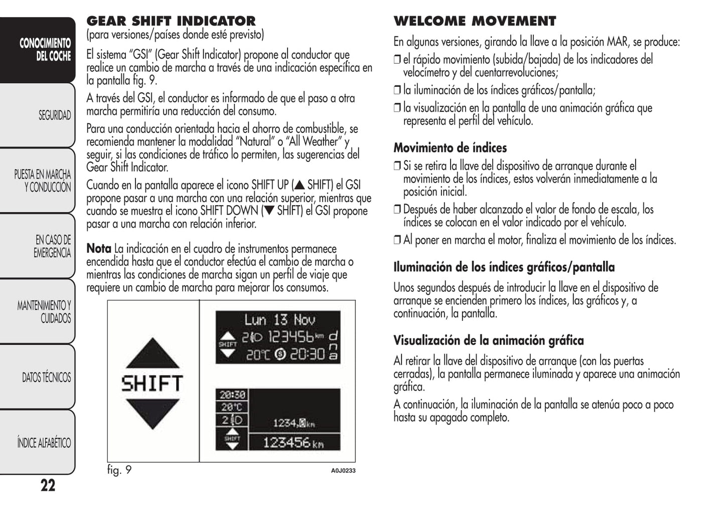 2008-2014 Alfa Romeo MiTo Manuel du propriétaire | Espagnol