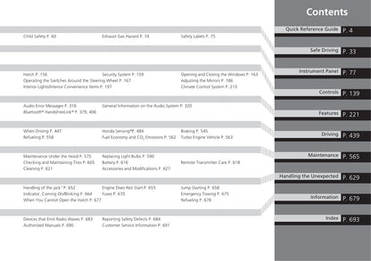 2020 Honda Civic Hatchback Owner's Manual | English