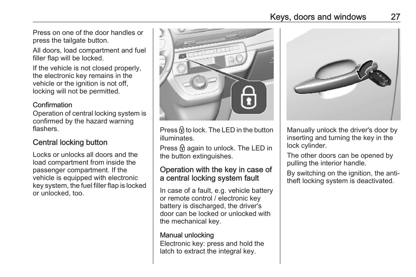2019-2020 Vauxhall Vivaro Owner's Manual | English