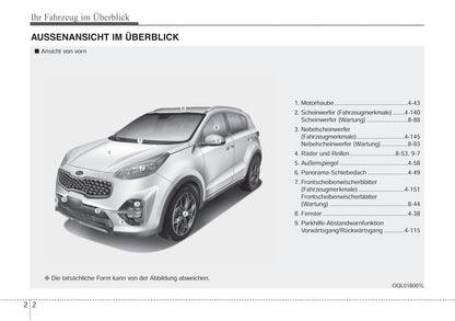 2018-2022 Kia Sportage Manuel du propriétaire | Allemand