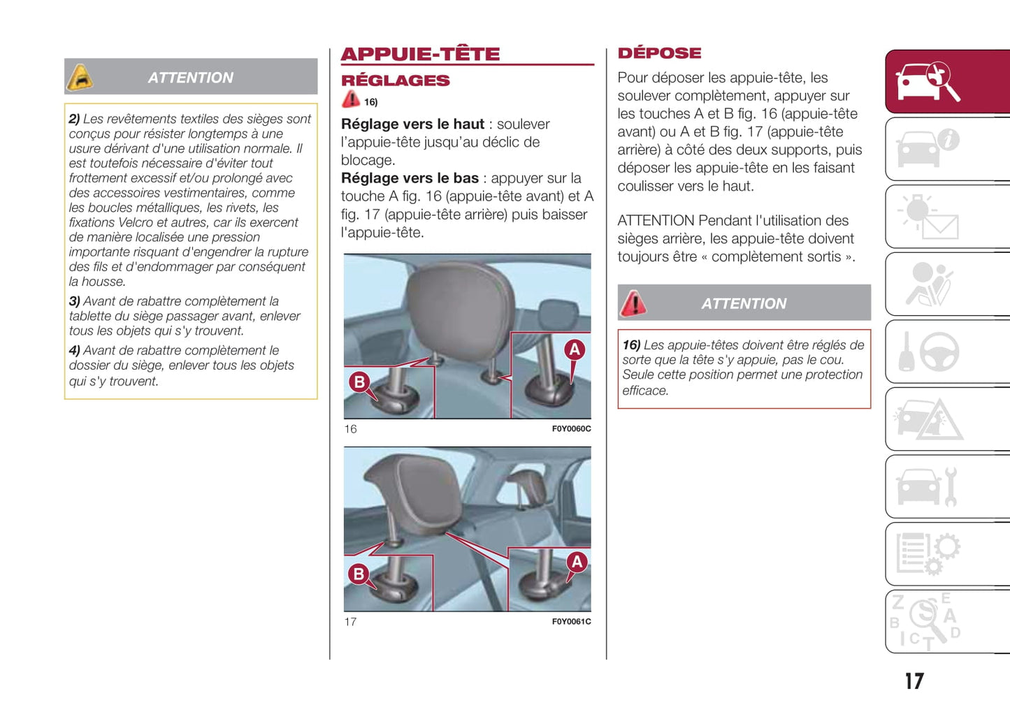 2017-2018 Fiat 500L Owner's Manual | French