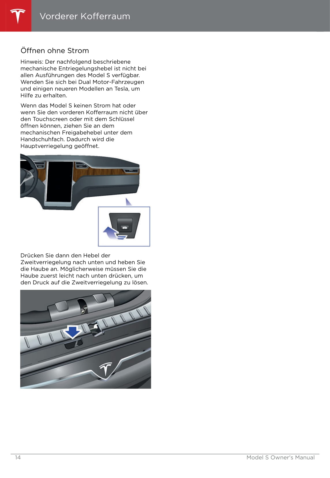 2016-2019 Tesla Model S Manuel du propriétaire | Allemand