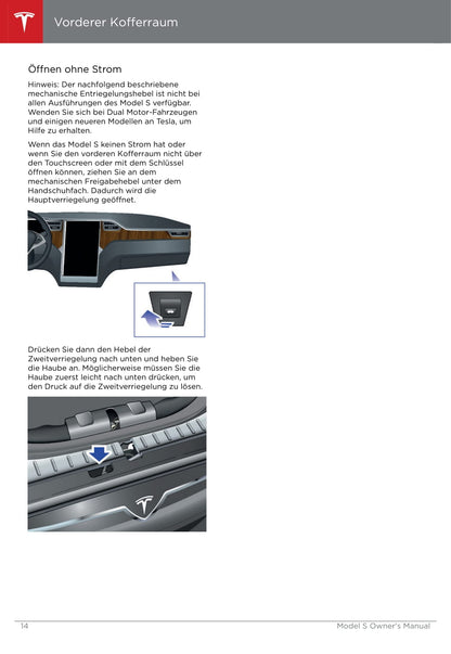 2016-2019 Tesla Model S Owner's Manual | German