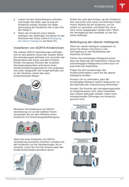 2016-2019 Tesla Model S Owner's Manual | German