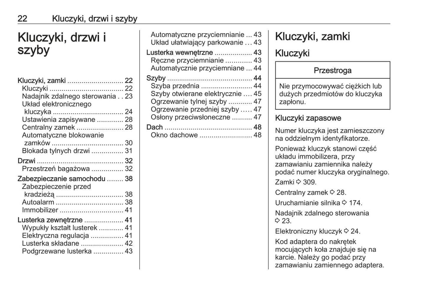 2020 Opel Insignia Owner's Manual | Polish