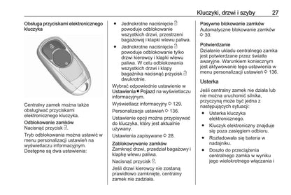 2020 Opel Insignia Owner's Manual | Polish