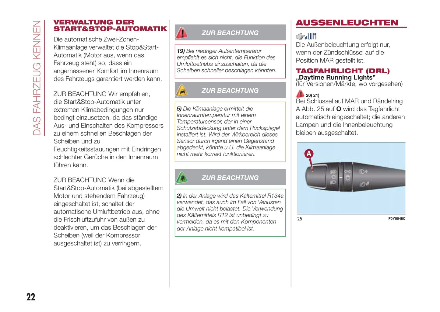 2015-2016 Fiat 500L Owner's Manual | German