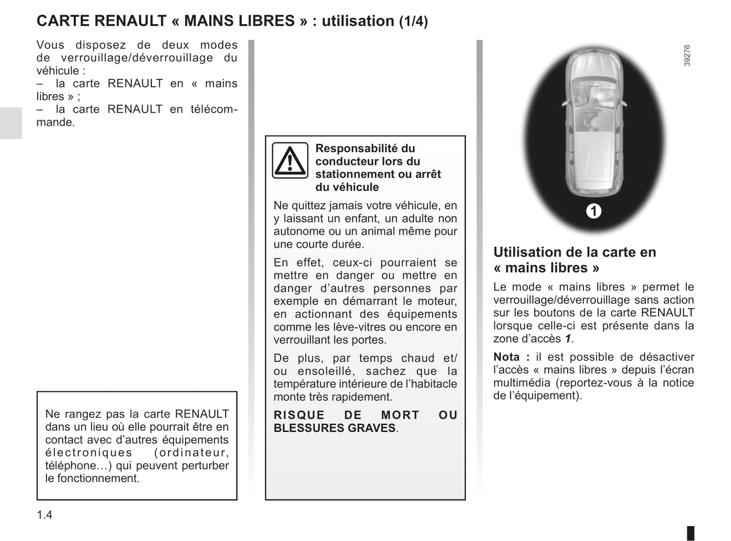 2018-2019 Renault Espace Owner's Manual | French