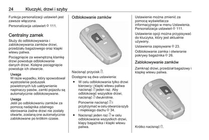 2018-2019 Opel Cascada Owner's Manual | Polish